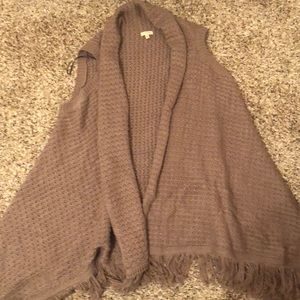 Knitted brown mocha vest